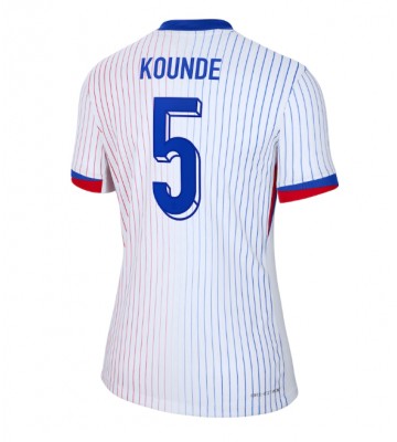 Frankrig Jules Kounde #5 Replika Udebanetrøje Dame EM 2024 Kortærmet